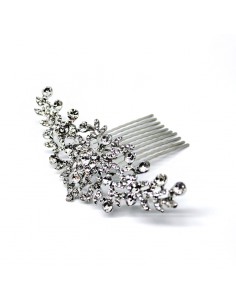 Broche argent strass